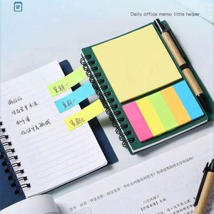 Wholesale Kraft Paper <b>Memo</b> <b>Pad</b> Logo Customized Promo Business Gift Small Spiral Notebook With Pen Sticky Notes Notepad - Product Image 5