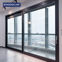 Portes coulissantes en aluminium Rogenilan Patio AS2047 résistantes aux ouragans, fenêtres, double vitrage, porte coulissante en verre relevable, Floride