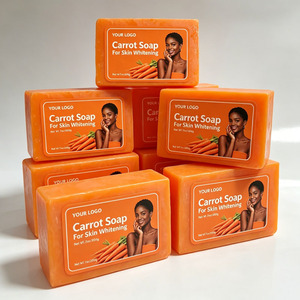 Carrot <b>Soap</b> For Melanin Skin Private Label 200g <b>Soap</b> Bars Low MOQ Hyperpigmentation <b>Soap</b> For Dark Spots - Product Image 2