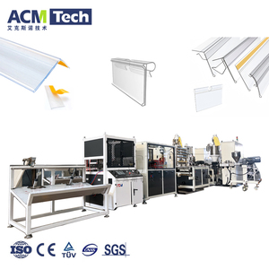 Nouvelle application populaire de supermarché co-extrusion à vis unique support d'étiquette de prix en PVC faisant la ligne d'extrusion de profil en plastique de Machine - Product Image 1