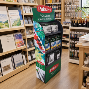 Étagère de présentation en carton ondulé avec crochet pour matériaux artistiques et fournitures d'artisanat, vente en gros personnalisée - Product Image 3