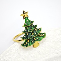Clips de serviettes de table sur le thème de Noël pour hôtels, best-sellers. Décoration de table de restaurant