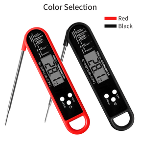 <span class=keywords><strong>Thermomètre</strong></span> numérique instantané pour aliments, cuisine, barbecue, viande, avec sonde pliable pour la cuisson et les confiseries, disponible en rouge ou noir - Product Image 6