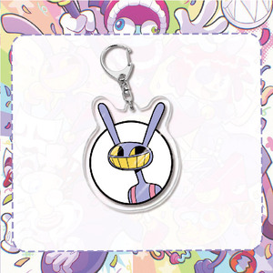 QY Cartoon Acrylic Keychain Printed Clasp Pendant Custom Logo <b>Key</b> <b>Ring</b> Promotional Gift - Product Image 4