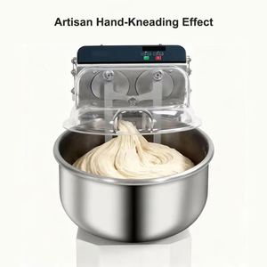 Mélangeur <span class=keywords><strong>à</strong></span> pâte professionnel <span class=keywords><strong>à</strong></span> double bras, 5 kg, de table, petite échelle, pour boulangerie, pizza, <span class=keywords><strong>pain</strong></span>, 4 vitesses variables - Product Image 3