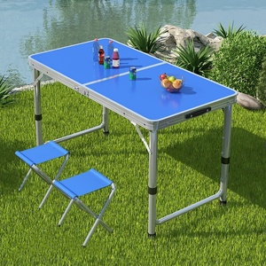 <span class=keywords><strong>Table</strong></span> pliante portable d'extérieur en alliage d'aluminium, réglable manuellement en hauteur, petite <span class=keywords><strong>table</strong></span> pour marché nocturne et logement locatif - Product Image 2