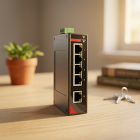 Switch Ethernet industriel non géré de type rail DIN, 5/8 ports RJ45, Plug-and-Play, montage sur rail, 10 Mbps, robuste pour ordinateur