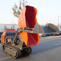 Chinesischer Hersteller 1200kg Muldenkipper Hydraulischer Raupenkipper für Zuhause Landwirtschaftlicher Allterrain-Selbsthebender Mini-Raupenkipper