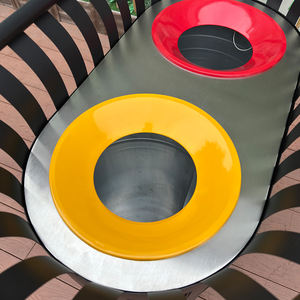 Factory <strong>Custom</strong> Design Galvanized Steel Trash Can Waste Bin Eco Friendly Outdoor <strong>Container</strong> Trash Bin Recycle <strong>Garbage</strong> <strong>Containers</strong> - Product Image 6