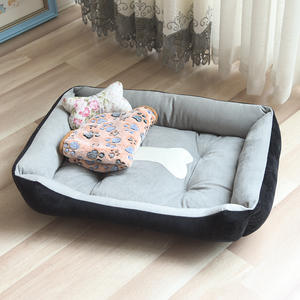 Sofá cama de lujo para mascotas, venta al por mayor, nido de perro de doble cara de algodón, camas rectangulares grandes para gatos - Product Image 5