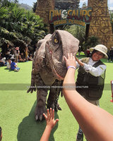 Real Look Realistische Dinosaurus Kostuum Velociraptor Verborgen Benen Aangepast Voor Dinosaurus Park Show