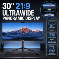 Ordinateur de bureau tout-en-un à écran large avec RTX 3060 12 Go pour le montage vidéo, 30 pouces 2560x1080, Intel Core I7, DDR4, SSD, Windows 11, Bluetooth
