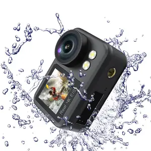 HDKing 2021新款F02S高级4k 60fps防抖双屏机身防水15m gps和语音控制4k动作摄像头