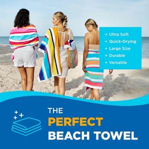 Custom 100% Cotton Velour Print Large Oversized High Quality Customized Stripe Luxury Summer Beach <b>Towel</b> With Logo - Product Image 2