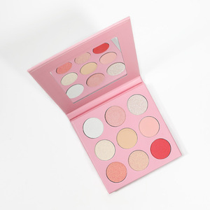 Vente en gros de 9 couleurs de fard à paupières à paillettes lâches sans talc fard à paupières personnalisable palette de fard à paupières de haute qualité marque privée - Product Image 1