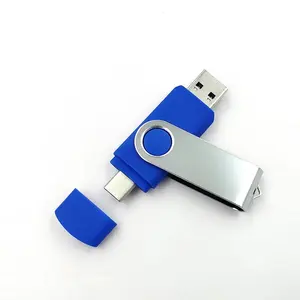 Высокоскоростной USB флеш-накопитель 2 в 1 OTG 2,0/3,0 4 ГБ-128 ГБ ТБ otg usb флеш-накопитель, поворотный usb-накопитель