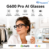 Lentes Inteligentes G600 Pro con IA, Cámara, Audio Bluetooth, Grabación de Video de 13MP, Asistente de Voz, WiFi6, Dispositivo Portátil