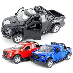 1:32 Ford Raptor Alloy Model Toy Car Sound Light Pull Back Car Simulation Diecast Model Off-road Vehicle