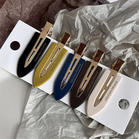 Épingle à cheveux pour femme SY Gold Standard, style français, pour mèches rebelles, en acétate sans couture, pour usage quotidien, couleurs et emballage personnalisables