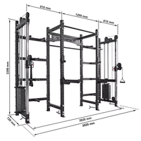 Venta al por mayor de equipos personalizados Pro Fitness Gym multifunción Squat Power Rack Smith Machine con pilas de peso