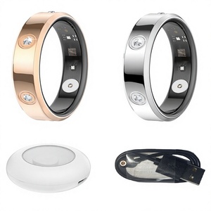 Anneau intelligent en verre 63 mm HR01, suivi de l'oxygène sanguin, de la variabilité de la fréquence cardiaque, du stress, du <span class=keywords><strong>cycle</strong></span> <span class=keywords><strong>menstruel</strong></span>, du sommeil, soins familiaux - Product Image 1