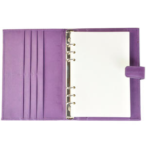Couverture de carnet en cuir PU violet personnalisée, planificateur, <span class=keywords><strong>classeur</strong></span> de <span class=keywords><strong>budget</strong></span> personnalisé A5 A6 avec enveloppes pour l'argent liquide, organisateur pour l'<span class=keywords><strong>organisation</strong></span> - Product Image 1