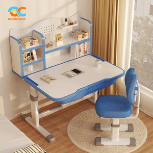 Emballage personnalisé ensemble complet de mobilier scolaire avec chambre à coucher ensemble de table d'étude robuste bureau pour enfants prêt à l'inventaire avec étagère - Product Image 1