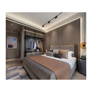 Panneau mural intérieur en bois 3D de luxe, en <span class=keywords><strong>cuir</strong></span> écologique, résistant à l'eau et au feu, décoratif et stratifié, pour application hôtelière - Product Image 1