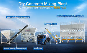 Centrale à béton sec clé en main avec conception de plan 3D et vidéo de fonctionnement complet de l'installation pour la confirmation du projet - Product Image 2