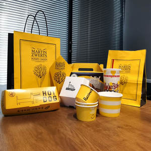 Emballage de boîte de hamburger à emporter, emballage de frites personnalisé boîte de <span class=keywords><strong>poulet</strong></span> cuit, boîte de restauration rapide en papier pour la <span class=keywords><strong>livraison</strong></span> - Product Image 4