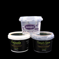 Gobelet en PP transparent de qualité supérieure, à paroi simple, écologique, de qualité alimentaire, 300 ml/500 ml, avec couvercle inviolable, logo personnalisé pour la crème glacée