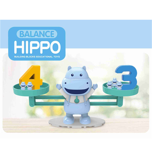 ילדים פלסטיק לשמור על איזון צעצועי משחק היפו מתמטיקה בגודל מונטסורי מידה גודל צעצוע - Product Image 2