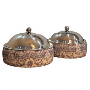 Meena Sticker Design Hotpot Latest Arrival Handmade Decorative Casserole Classic Stylish Wholesale Fancy Wooden Food Warmer - Product Image 1