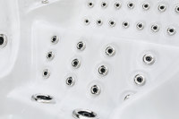 SpaRelax Jacuzzi extérieur extra large en acrylique pour 9-10 personnes, design européen, autoportant, 2 places de relaxation, 101 jets, 2540L, drain.