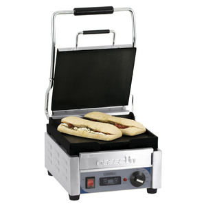 Plancha para Panini Pequeña Premium con Superficie Lisa y Temporizador para Preparar Sándwiches - Product Image 1