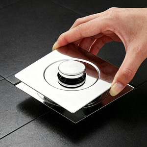 Foot-operated <b>drain</b> <b>cover</b>, sewer anti-backflow odor, bathroom hair anti-clogging filter, pop-up <b>drain</b> core. - Product Image 1