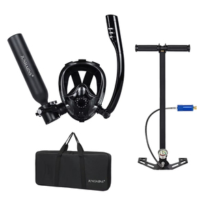OEM Snorkeling Full Face Snorkel Mask with <b>Mini</b> 0.5L Scuba Diving Tank and Hand Pump Diving Cylinder Dive Equipment for Adults - Product Image 1