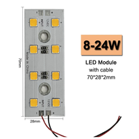 70*28mm Nouveau Design 5050 LED SND Puce 8pcs 8W - 24W DC 12V PCBA LED Module pour Camping pour Voiture Lumière