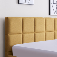 Lit plateforme pliable de style italien mid-century moderne, luxueux, rembourré en velours, taille Queen et King, respectueux de l'environnement