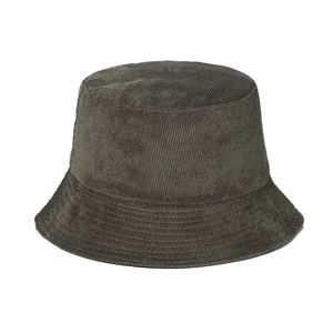 Wholesale Autumn Winter New Solid Blank Reversible Corduroy Bucket <b>Hat</b> - Product Image 4