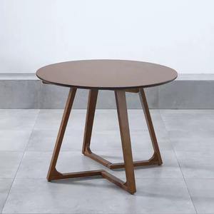 Juego de Comedor Redondo de Madera de Nogal Macizo para 4-6 Personas, Estilo Moderno de Mediados de Siglo, Mesa de Madera de 51 Pulgadas con 4/6 Sillas con Brazos de Cuerno, Juego de Comedor de Lujo - Product Image 6