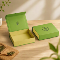 Boîte cadeau pour thé avec impression quadricolore et fermeture magnétique, logo personnalisé