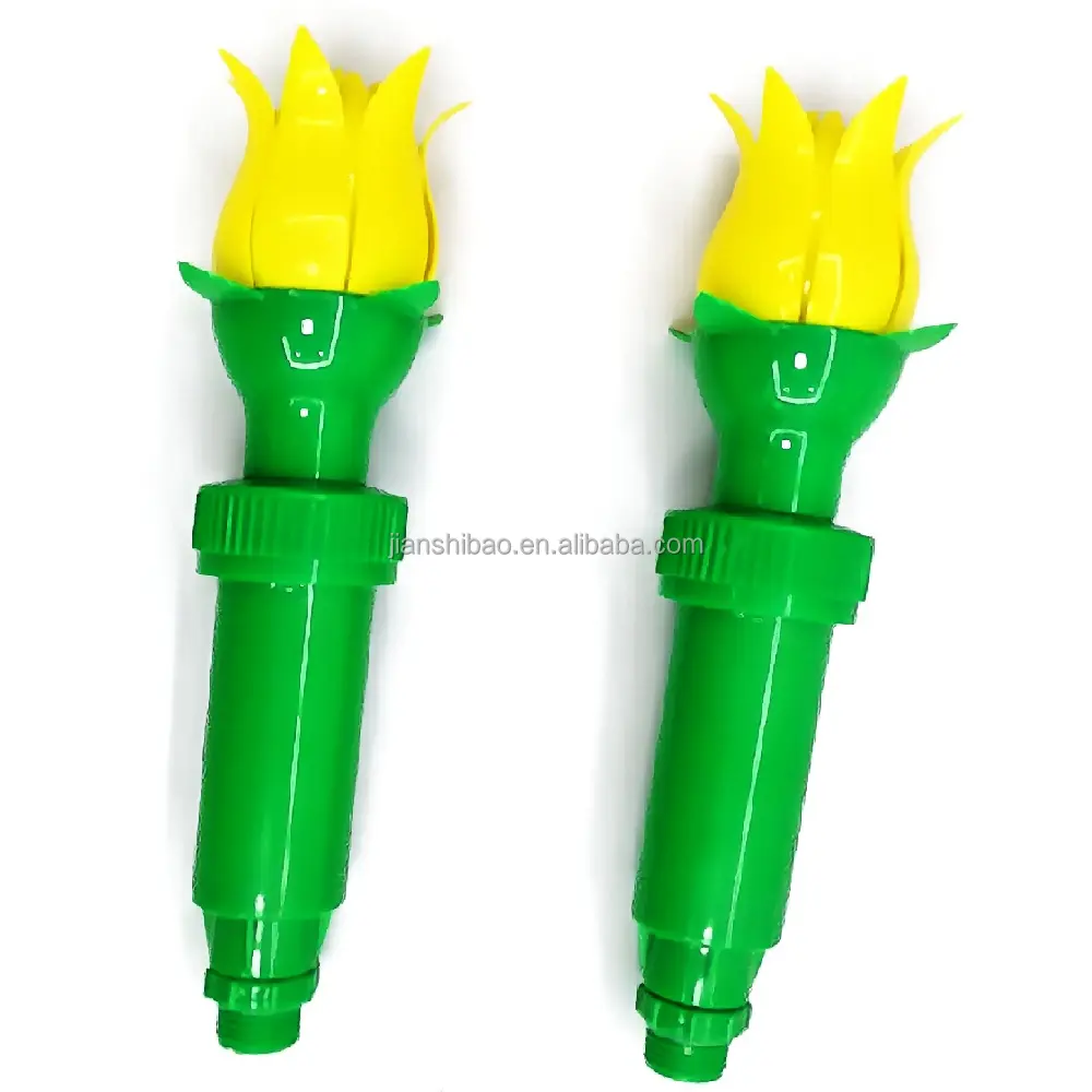 Fleur de tulipe jaune bourgeon en gros automatique en plastique ABS jardin pelouse herbe arroseur d'eau tulipe arroseur ouvert arroseur