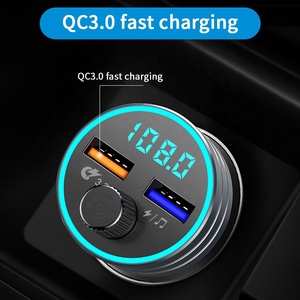 Kit de modulador con <span class=keywords><strong>Bluetooth</strong></span> 5,0 para coche, transmisor FM manos libres, reproductor de Audio MP3, carga rápida QC3.0, Cargador USB Dual para coche - Product Image 2