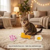 Juego de Juguetes Dentales para Gatos de Luffa Sostenible, Precio de Fábrica al por Mayor, Formas y Marcas Personalizadas Disponibles, OEM/ODM