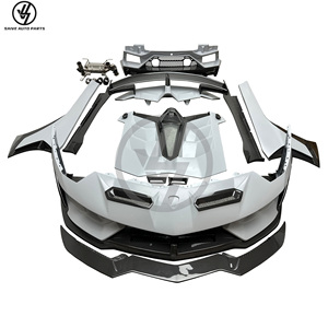 Nuevo Kit de Carrocería de Fibra de Carbono Prepreg Seca Estilo SVJ con Acabado Brillante y Tejido Twill para Parachoques, Capó y Alerón Trasero para Lamborghini Aventador LP700 - Product Image 2
