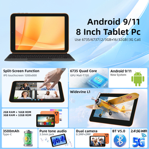 Tablette <span class=keywords><strong>PC</strong></span> Android 8 pouces avec écran IPS éducatif <span class=keywords><strong>pour</strong></span> jeux et études, 3 Go + 32 Go, Wifi, MTK 4G, appels, avec emplacement <span class=keywords><strong>pour</strong></span> carte SIM - Product Image 2
