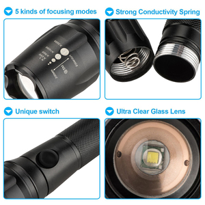 10W T6 XML de aluminio poderoso de largo alcance policía táctica G700 Zoom LED USB <span class=keywords><strong>linterna</strong></span> recargable - Product Image 3