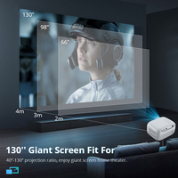 Projecteur vidéo numérique sans fil intelligent Hotack L009, projecteur vidéo portable pour home cinéma, mini projecteur 4K pour les réunions