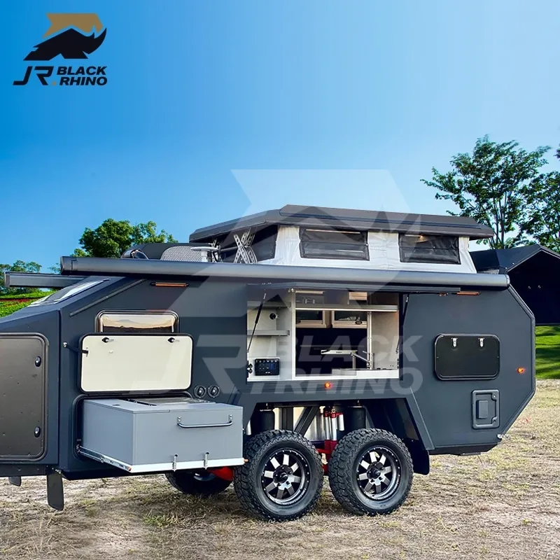 Chine manufacture larme caravane camping-car en aluminium camping-car suspension indépendante
